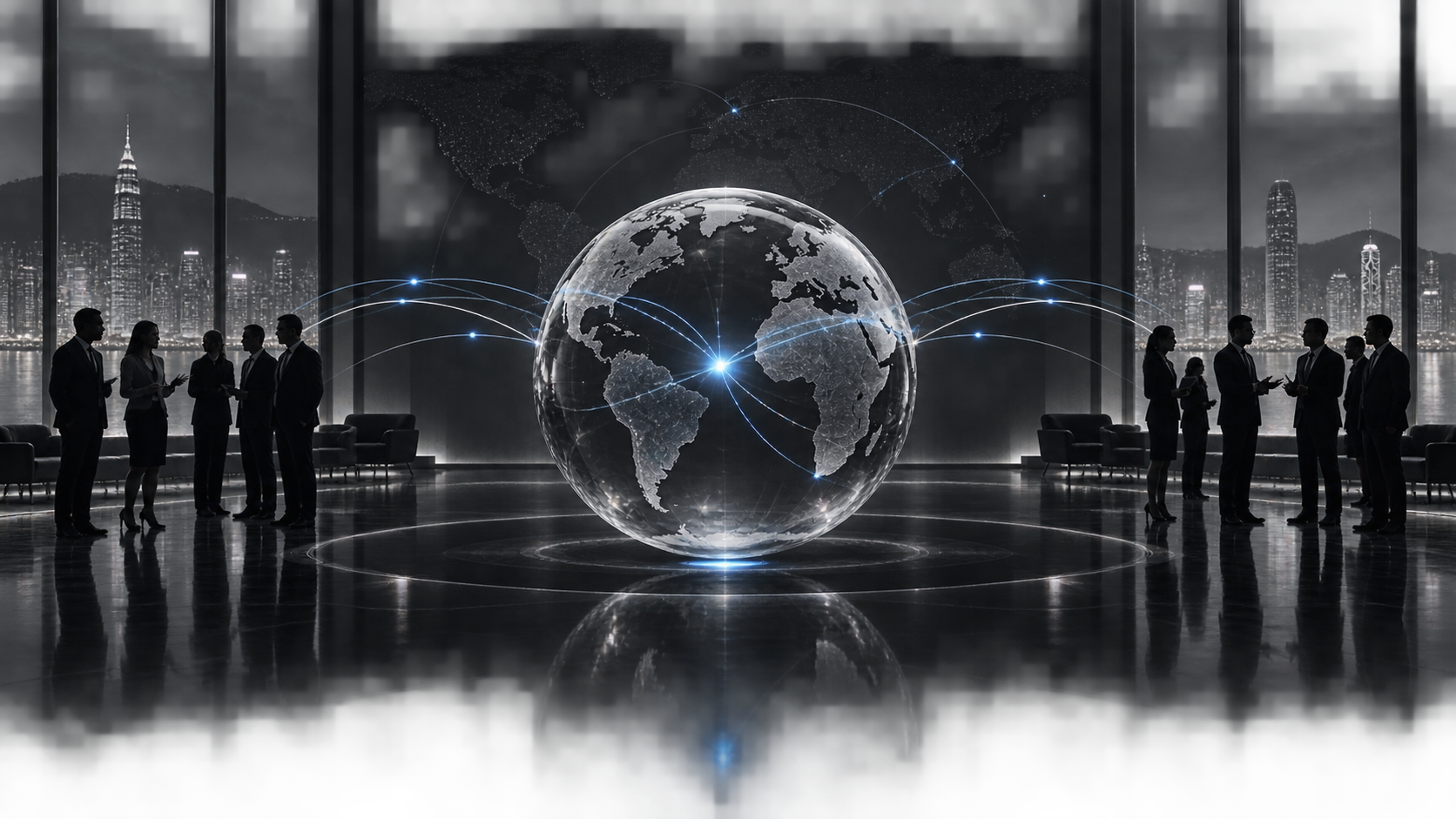 Global business network connecting cities worldwide, representing INOW's trusted reach